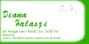 diana halaszi business card